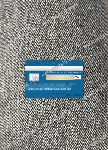 Brazil Votorantim bank visa card photolook back